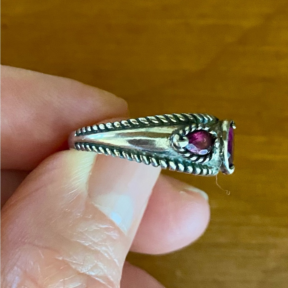 Carolyn Pollack Signature Possibilities Rhodolite Gemstone Insert + Guard Ring - Picture 6 of 12